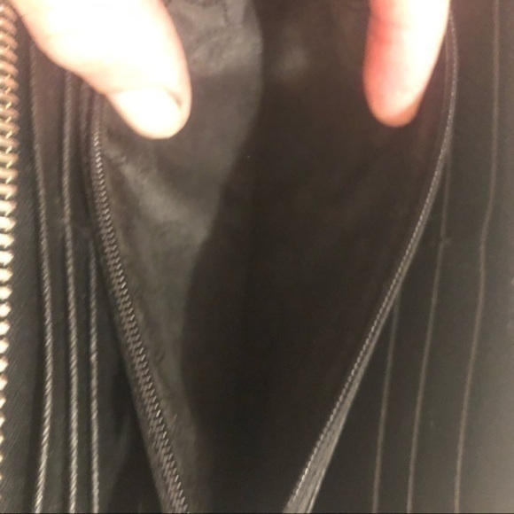 Michael kors black white herringbone clutch wallet
